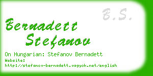 bernadett stefanov business card